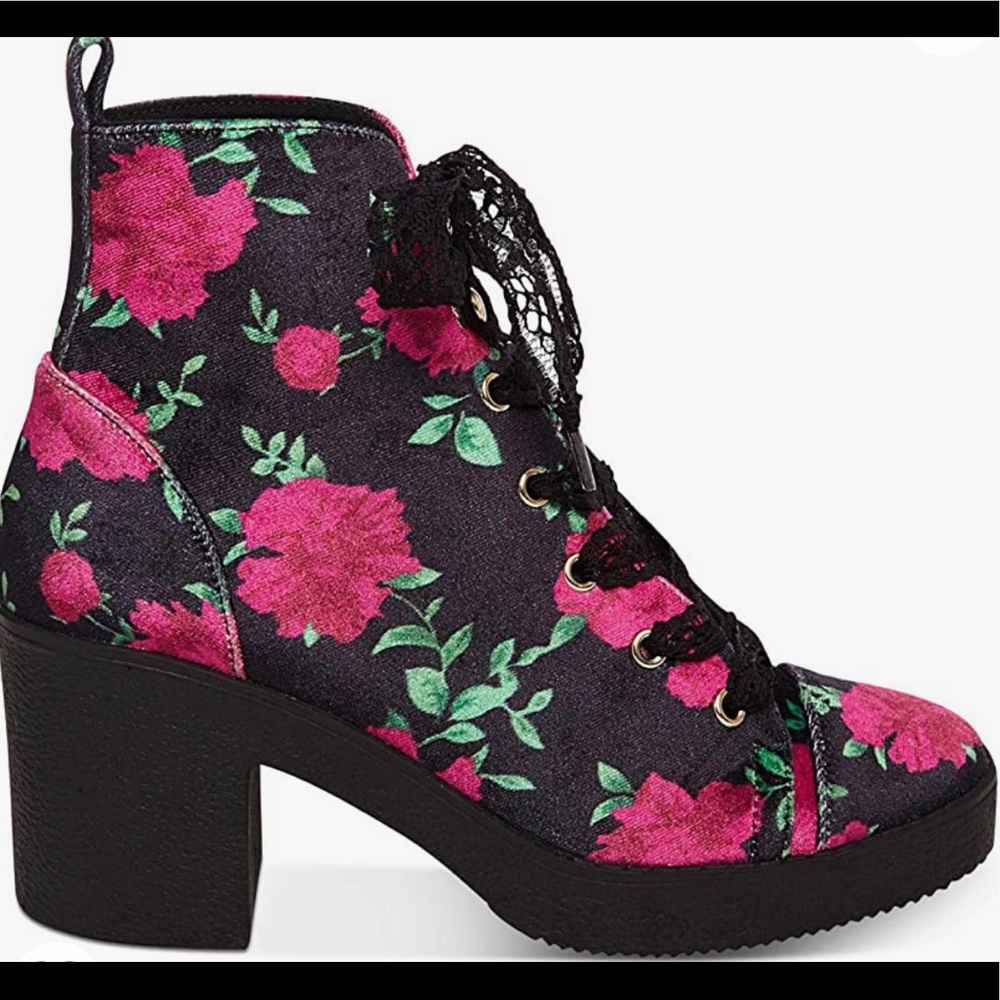 Tilden Black Floral Booties